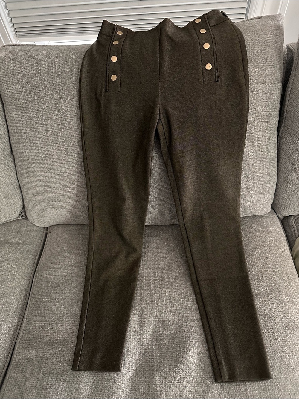 Ann Taylor Brown Tweed-Look Trousers